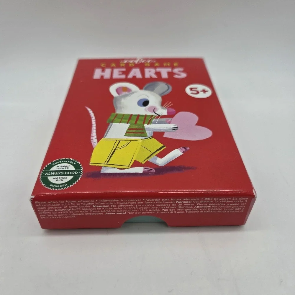 NEW EeBoo Hearts Card Game Ages 5+ Kids Family Illustrated Animals 2023 SEALED